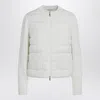 Moncler Padded Zip-up Cardigan In White