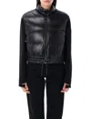Moncler Padded Zip-up Cardigan With High Collar And Adjustable Hem