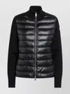 Moncler Women Nylon Down Jacket With Virgin Wool Inserts In Black