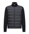 Moncler Padded Cotton Cardigan In Blue