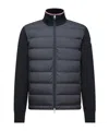 Moncler Padded Cotton Cardigan In Blue