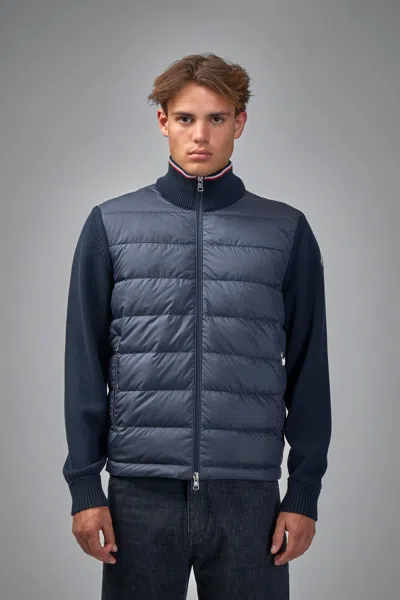 MONCLER PADDED ZIP-UP COTTON CARDIGAN