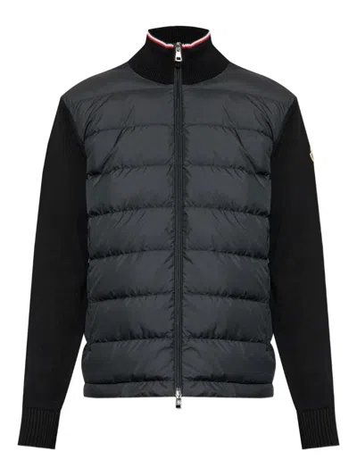 MONCLER PADDED ZIP-UP COTTON CARDIGAN