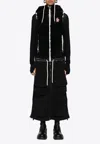 Moncler Padded Zip-up Fleece Gilet In Black