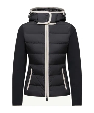 Moncler Padded Zip-up Hoodie In Black
