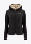Moncler Grenoble Women Logo Zip Light Down Jacket In Black