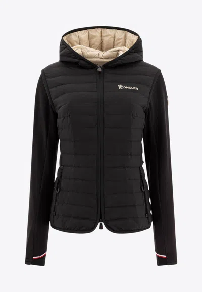 Moncler Padded Zip-up Jacket In Black