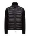 Moncler Black Wool Blend Tricot Cardigan In Black