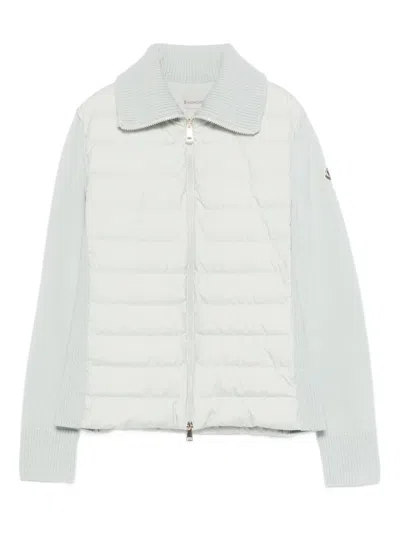 Moncler Padded Zip-up Jacket In Gray