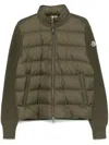 Moncler Padded Zip-up Cardigan In Green