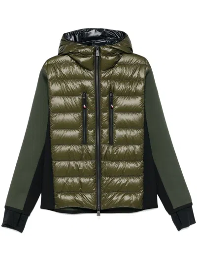 Moncler Padded Zip-up Jacket In Green