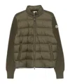 Moncler Padded Zip-up Cardigan In Green