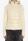 Moncler Padded Zip-up Jacket In Nude