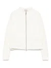 Moncler White Jacket With Quilted Panels In White