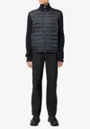 Moncler Cotton Cardigan Quilted Tricolor Collar In Black