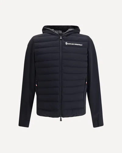 Moncler Padded Zip-up Sweatshirt In Black