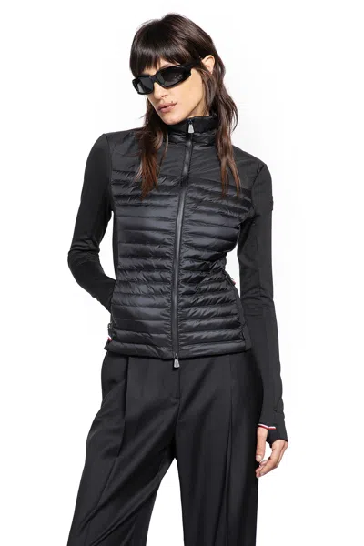 Moncler Padded Zip-up Sweatshirt In Black