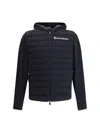 Moncler Padded Zip-up Sweatshirt In Black