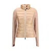 Moncler Grenoble Antiqued Stretch Polyester Jacket In Gold