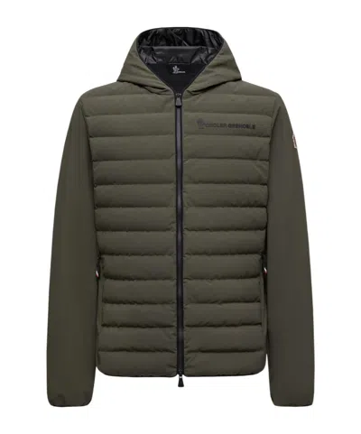 Moncler Padded Zip-up Sweatshirt In Green