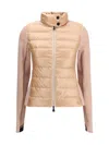 Moncler Grenoble Antiqued Stretch Polyester Jacket In Neutral