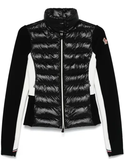 Moncler Padded Zip-up Sweatshirt In Black