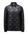 Moncler Padded Zipper Shirt Cotton Suit In Black