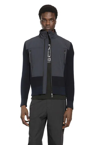 Moncler Padded Zip-up Cotton Cardigan In Multi