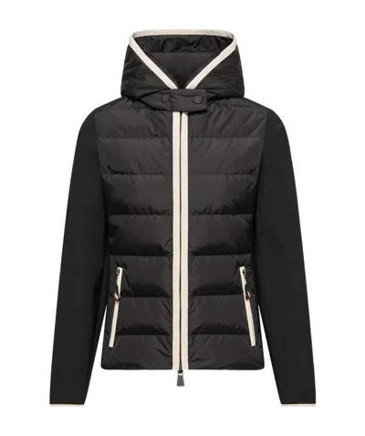 Moncler Padded Zip-up Hoodie In Black