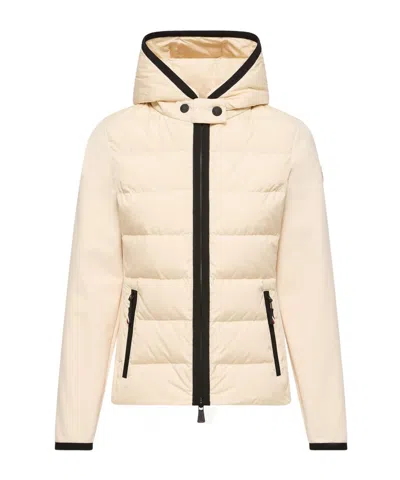 Moncler Padded Zip-up Hoodie In Neutral