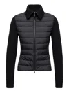 Moncler Down-filled Point Collar Zip-front Jacket In Black