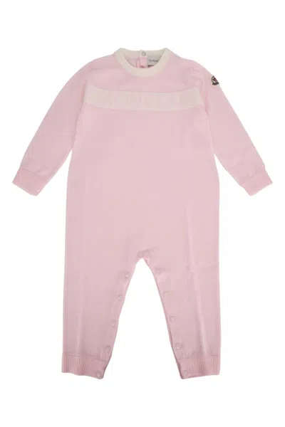 Moncler Babies' Pagliaccetto Tricot In 506
