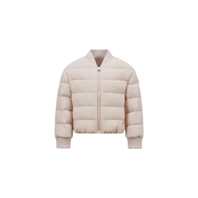 Moncler Kids' Pailly Down Bomber Jacket Pink