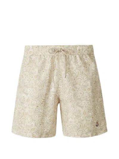 Moncler Paisley Pocket Swim Shorts In Multi