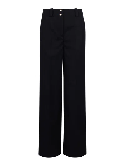 Moncler Palazzo Trousers With Folds In Black