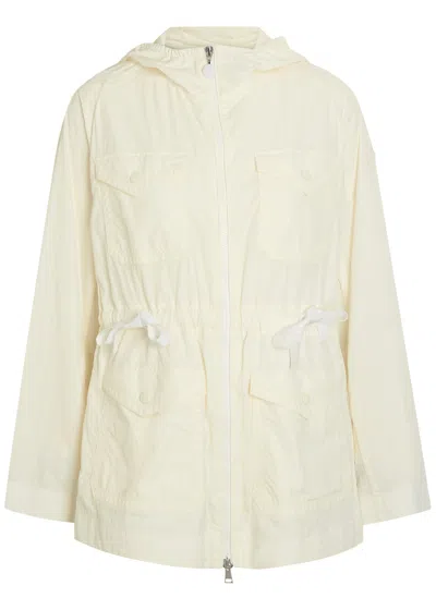 Moncler Paletuvier Hooded Nylon Jacket In Neutral