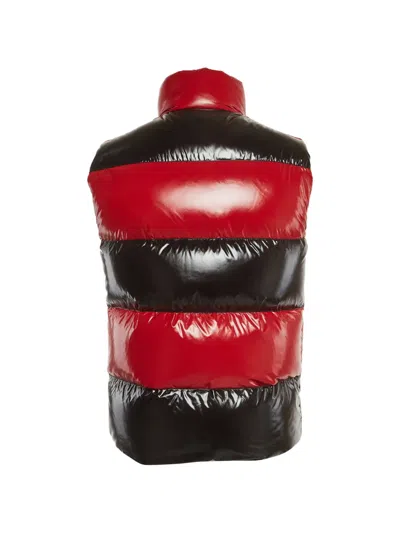 Pre-owned Moncler Palm Angels Nylon Down Puffer Vest In Red