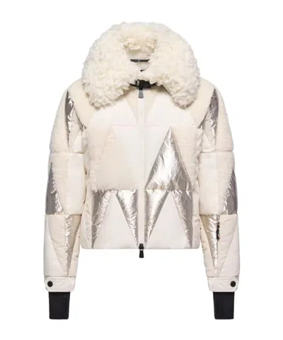 Moncler Pamiers Patchwork Down Ski Jacket In Multi