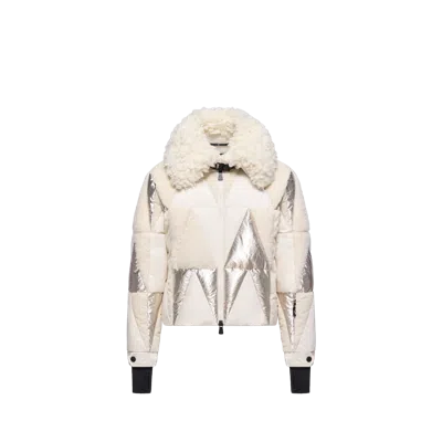 MONCLER MONCLER PAMIERS PATCHWORK INSULATED SKI JACKET, WOMEN, WHITE, SIZE: 2