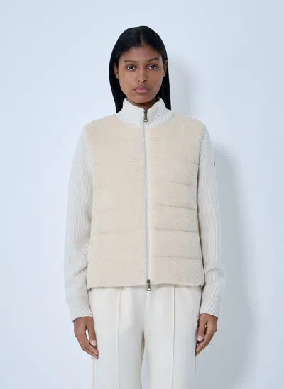 Moncler Panel Cardigan In White
