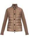 Moncler Long-sleeved Sweater In Brown
