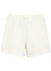 Moncler Panelled Cotton Shorts In Ivory