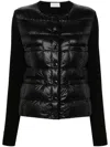 Moncler Down-filled Buttoned Cardingan In Black