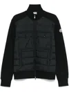 Moncler Panelled Padded Jacket In Black