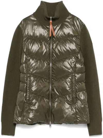 Moncler Panelled Jacket In Green