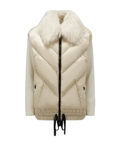 MONCLER PADDED WOOL  ALPACA ZIP-UP CARDIGAN