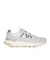 Moncler Panelled Lace-up Sneakers In White
