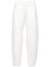 Moncler Panelled Mid-rise Track Trousers In Weiss