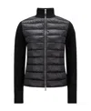 Moncler Padded Wool Cardigan In Black