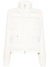 Moncler Knit-sleeve Padded Jacket In 白色